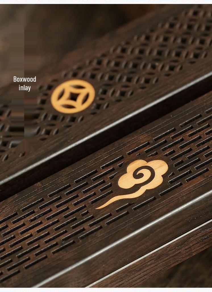 Purple Ebony & Sandalwood Incense Holder - Wooden Agarbatti Stand for Indoor Use.