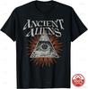 Aliens UFO Egyptian Pyramids Science Fiction Unisex Cotton TShirt Custom Printed Graphic T Shirts Y2k Funny Tshirt Streetwear