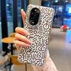 For Huawei Nova 13 13 Pro 12  Plated Graffiti Large Hole Metal Lens Ring Anti-Fingerprint Anti-Drop Phone Case