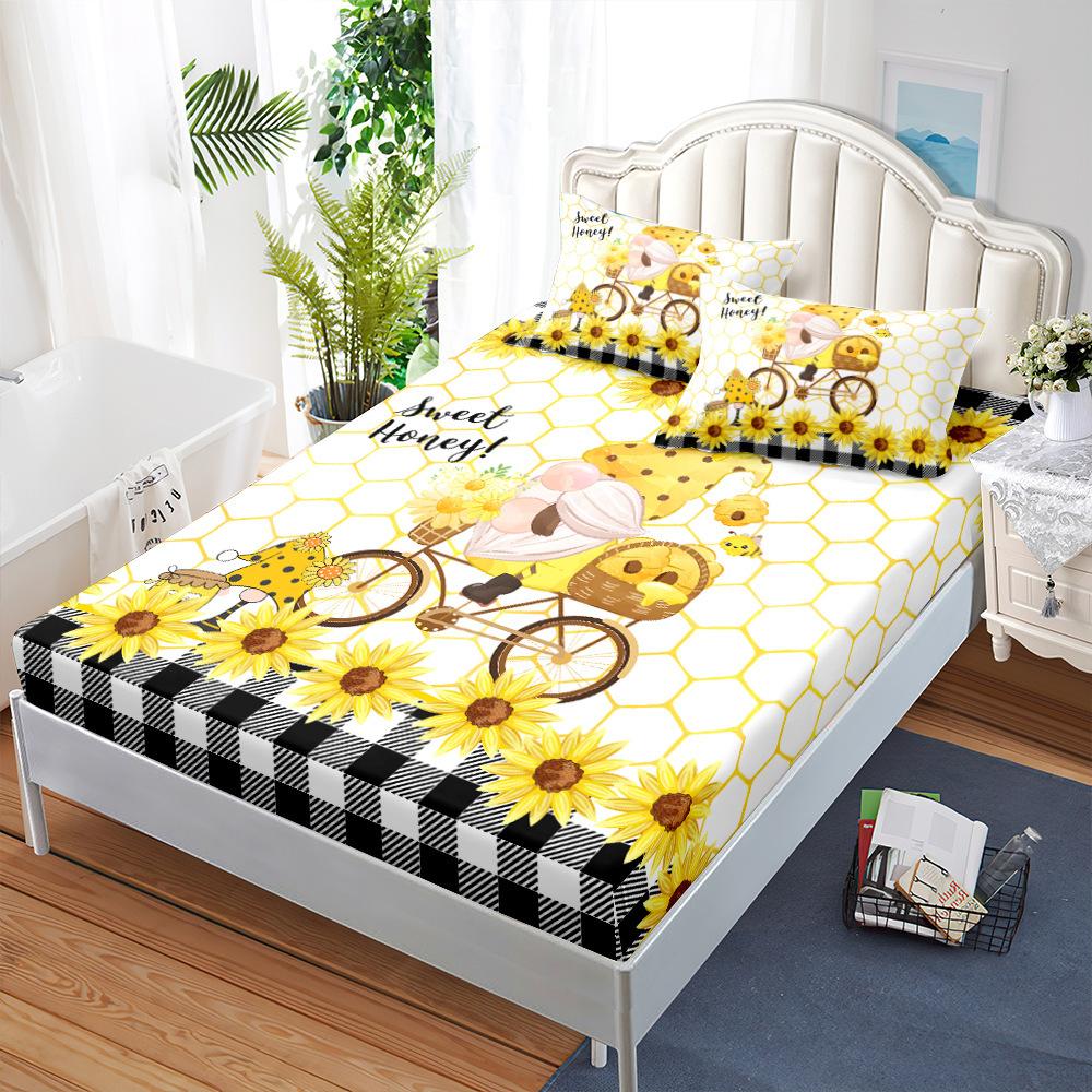 Matratzenbezug, dreiteiliger Matratzenschutz, vollständig umschließender Matratzenbezug, Modell Honey Dwarf Polished