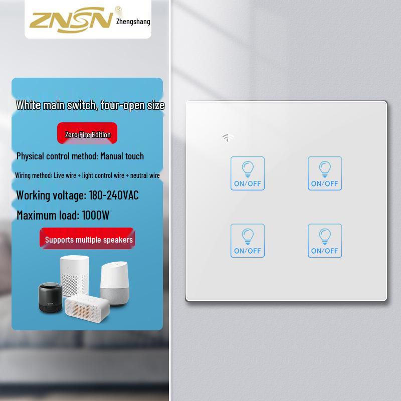 Zhengshang C8 Graffiti EU Smart WiFi Touch Switch with Voice Control for Alexa & Google.