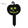 Festive Halloween Holiday Decor Pumpkin Yard Sign with Stake, Glow In The Dark Reusable Garden Spooky Silhouette Stake for Outside Patio Lawn Stakes