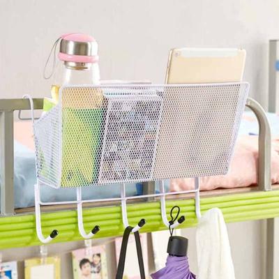 Kovový závěsný úložný stojan Háčky na košík Držák na telefon Držák na kolejnici Organizér na postel