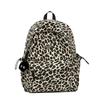 Schultasche Rucksack mit Leopardenmuster Modisch Große Kapazität Schultasche Vielseitiger Reiserucksack Damen Freizeitrucksack