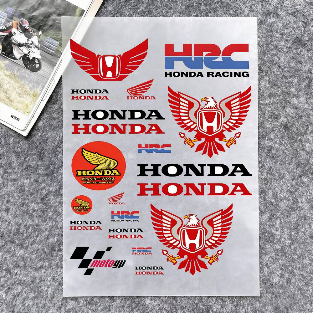 For Honda Waterproof Reflective Motorbike Stickers Easy Peel Removable Decals For Motorcycle Car