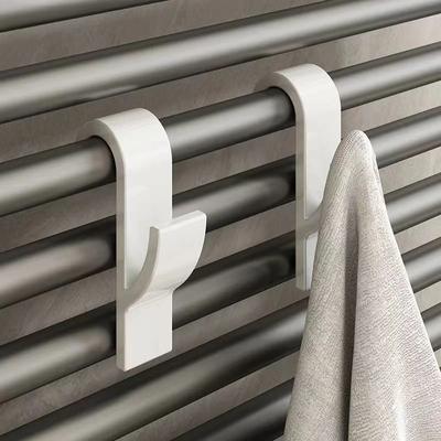 Bathroom Shower Towel Holder Hanger Heated Radiator Rail Hooks Clips Storage Racks Clothes Scarf Hanger Hooks
