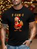 Funny Christmas Santa Chicken F-CAW-F Rooster T-Shirt