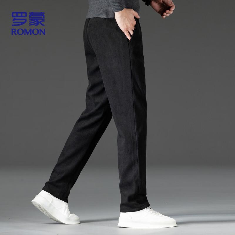 ROMON Men's Autumn Corduroy Straight-Leg Casual Pants
