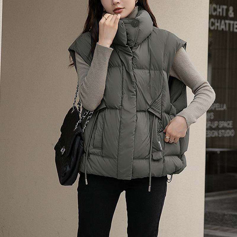 Down vest women's high-end women's short vest jacket 90 down duck down vest vest vest jacket