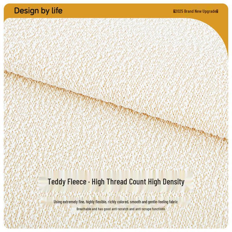 Pernă de tăblie crem stil tatami din lână teddy de înaltă calitate - Pernă de spătar lavabilă și moale