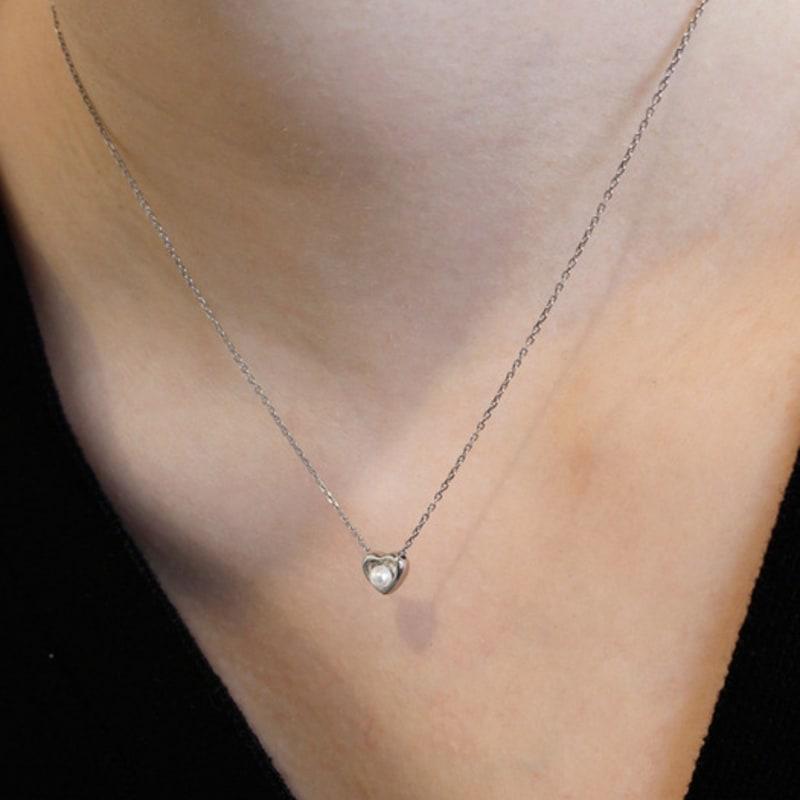 noonoo fingers Baby Heart Pearl Necklace