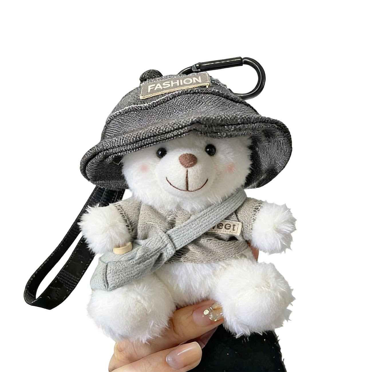 

[Coyoohouse] Teddy Bear Keychain with Fashionable Clothing Design, Super Cute Bag CharmBackpack Accessory, Perfect Birthday or Christmas Gift for
