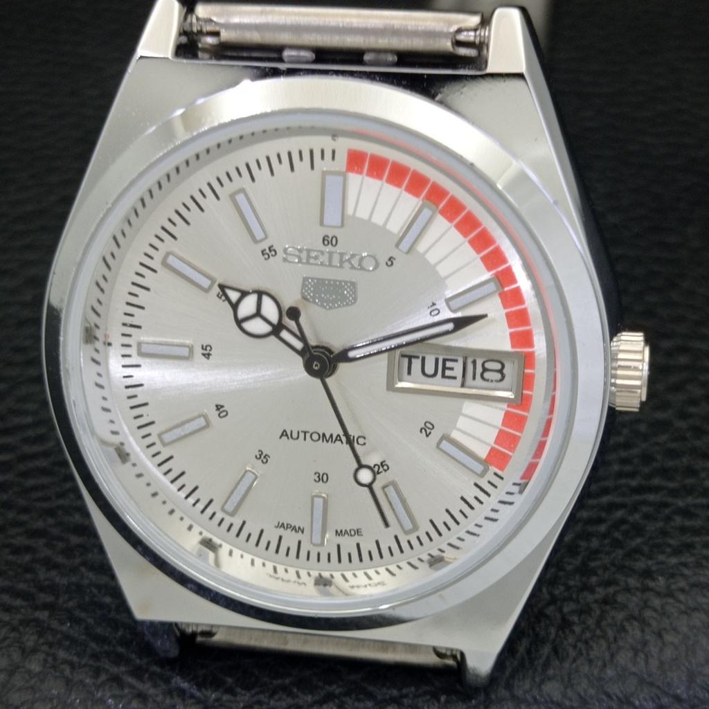 REFURBISHED SEIKO 5 AUTOMATIC 6309A VINTAGE JAPAN MENS SILVER WATCH A440883-4 Sk-a440883-1