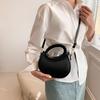 Korean Style PU Crossbody Bag Leather Pleated Shoulder Bag Fashion Hobos Handbag  Shopping