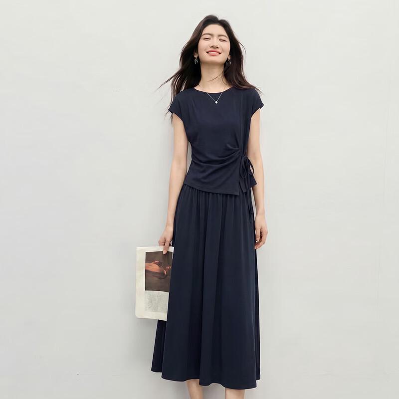 Women's Short Sleeve Top & Skirt Two-Piece Set