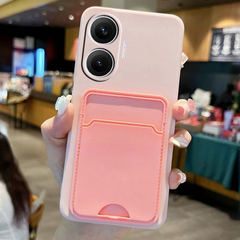 For POCO F7 G POCO F7 Ultra X7 M7 Pro Card Slot Wallet Holder Cover for Redmi Turbo 4 Pro A 4G Matte Soft Silicone Back Case