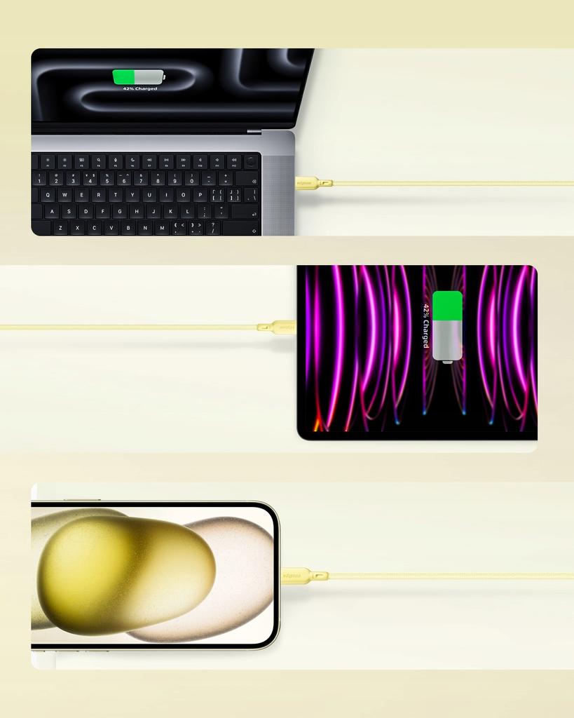 Innostyle Usb-C Fast Charging Cable For Iphone Samsung Kevlar 240W 2M