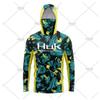 Mens UV Protection Fishing Hoodie With Face Cover Quick Dry Breathable Long Sleeve Outdoor Shirt