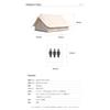 S'more Hommi Tent PolyCotton Cabin 2-3 Person 260x210cm Beige