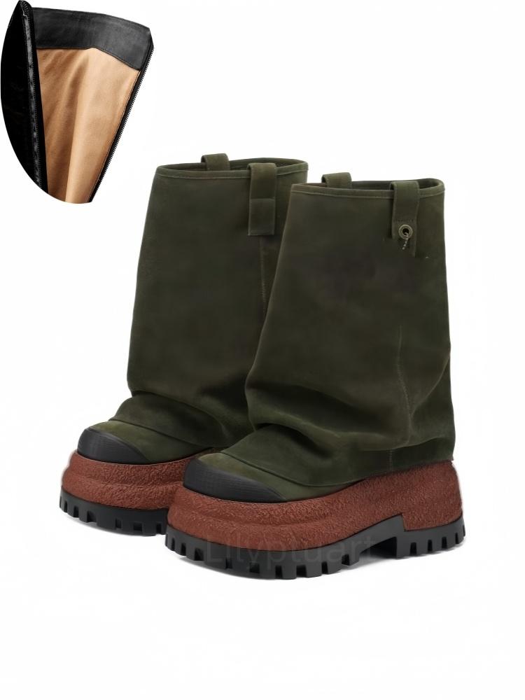 

Women s High Heel Thick Sole Retro Knight Boots | European & American Niche Versatile Banquet Dress Party Slip-On 36