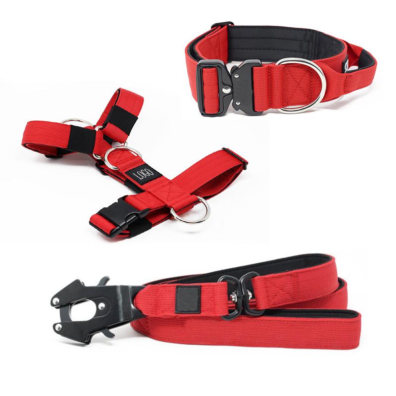 

Высококачественный дизайнерский регулируемый сверхмощный тактический нейлоновый мягкий ошейник и поводок для собак