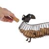 Tooarts Dachshund Wine Cork Container Iron Craft Animal Ornament Gift, Brown, 13.8 * 4.7 * 5.9inches