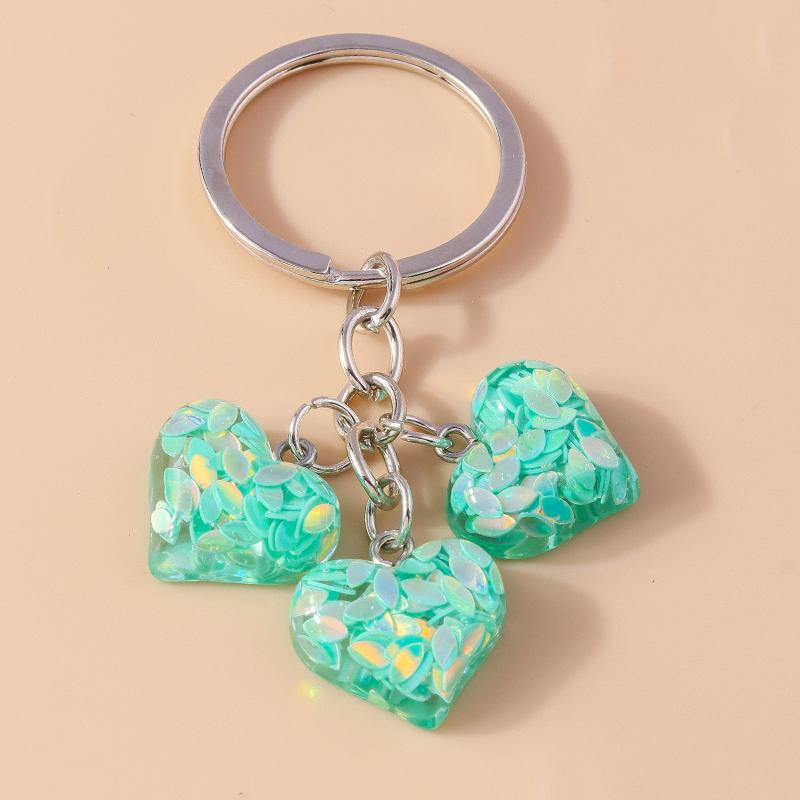 

Cute Resin Glitter Heart Keychain for Women Girls Key Ring Pendants Car Key Holder Handbag Decor Charms DIY Jewelry Gifts