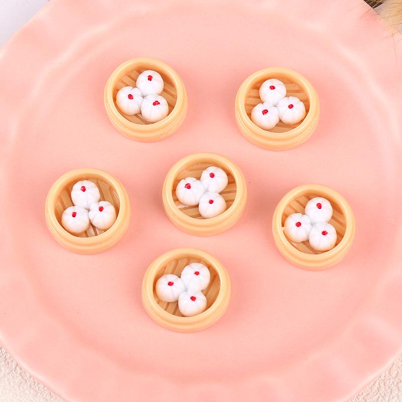 3D Xiaolongbao Zongzi DIY Resin Phone Case & Hair Clip Toy Ornament