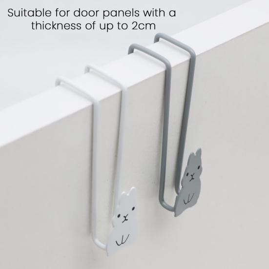 Yousheng Över Dörren Järnkrokar Rustik Kanin Skåpdörrkrok för Kök Badrum Ingen Borrinstallation Multifunktionella Hängkrokar