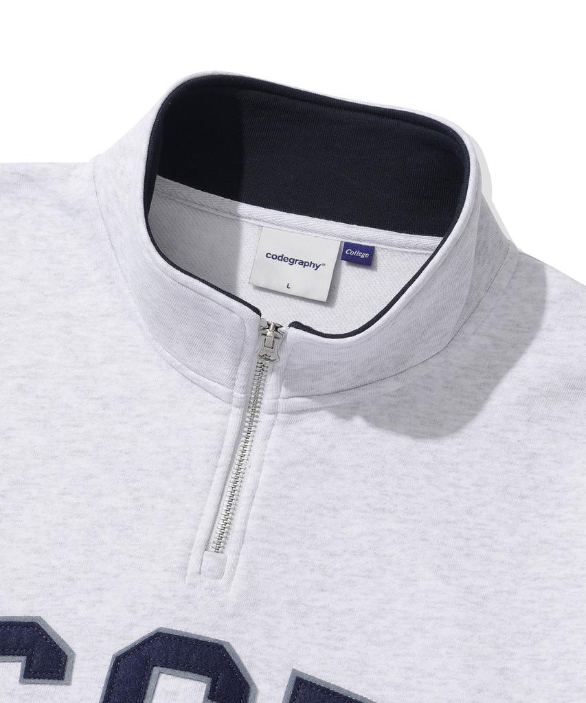 CGP Cgp Arch Logo Half Zip_Melange Grey