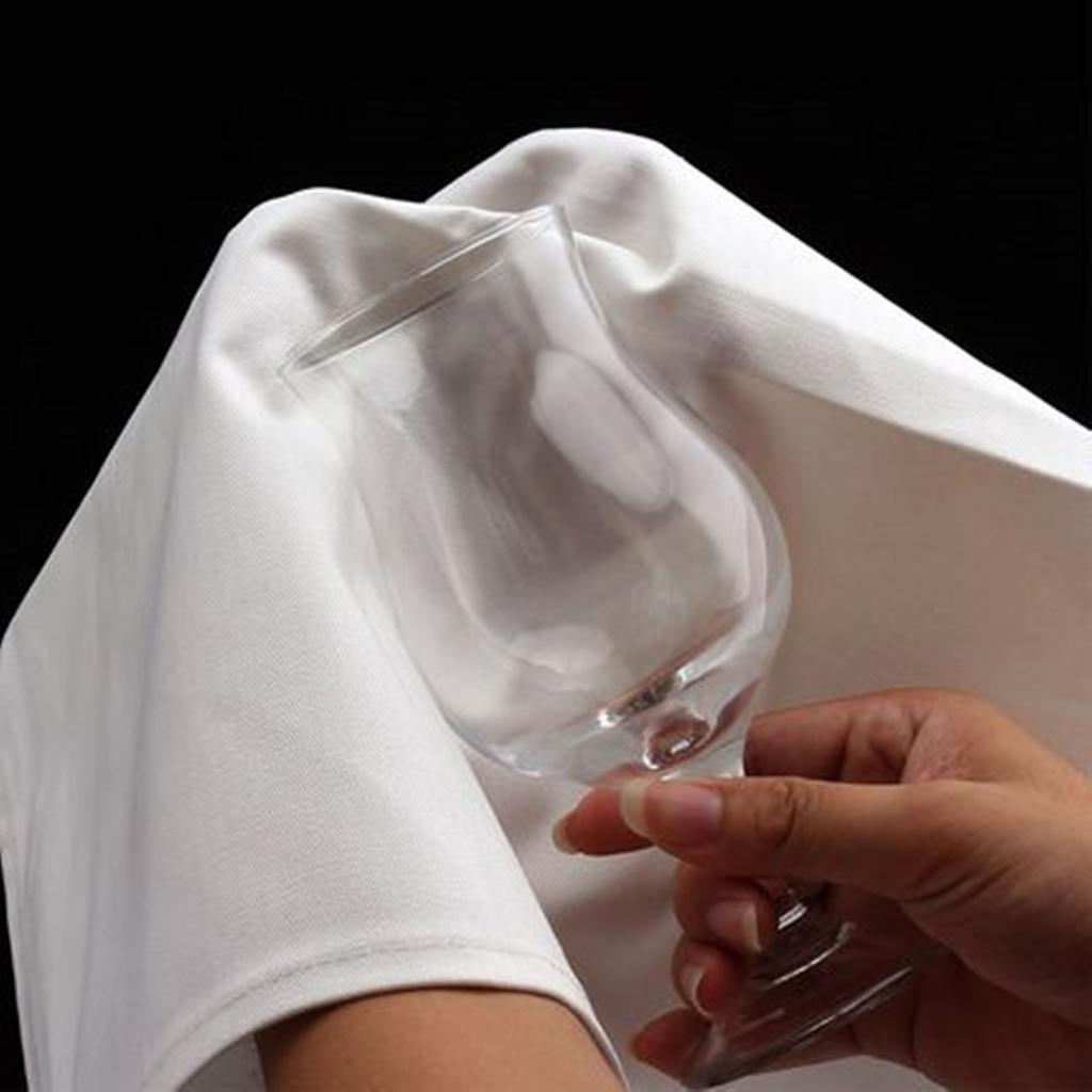 12 buc. SERVEȚE DE MASĂ RESTAURANT DIN BUMBAC ALB IN 50x50cm SERVEȚE PREMIUM HOTEL