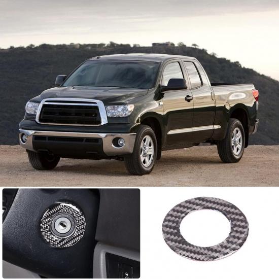 

Ignition Switch Ring Sticker Trim for Toyota Tundra 2007-2013 Center Consoles Accessories, Real Carbon Fiber Automotive Interior Decorative Cover