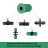 16mm PE Pipe Connector Set 10Pcs Straight Elbow Tee Locked Valve for Garden Agriculture Automatic Watering System