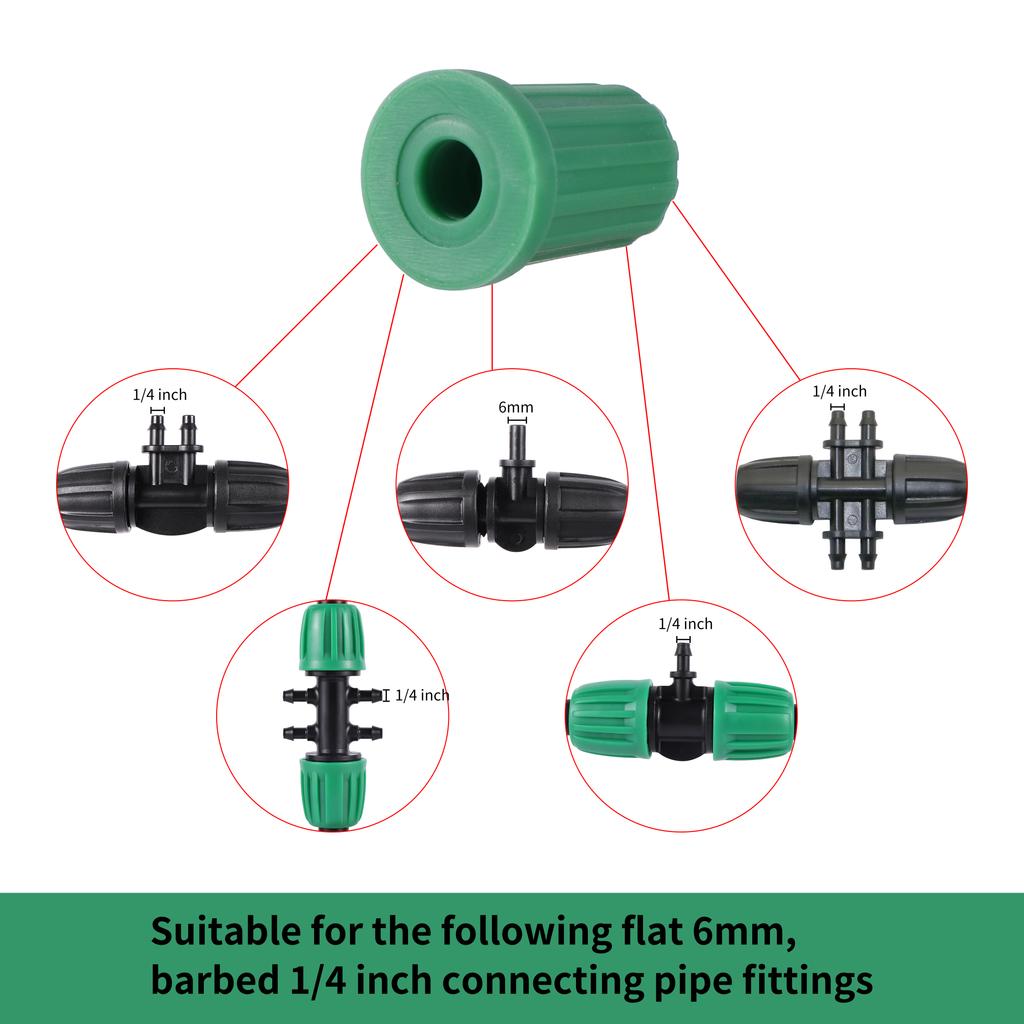 16mm PE Pipe Connector Set 10Pcs Straight Elbow Tee Locked Valve for Garden Agriculture Automatic Watering System