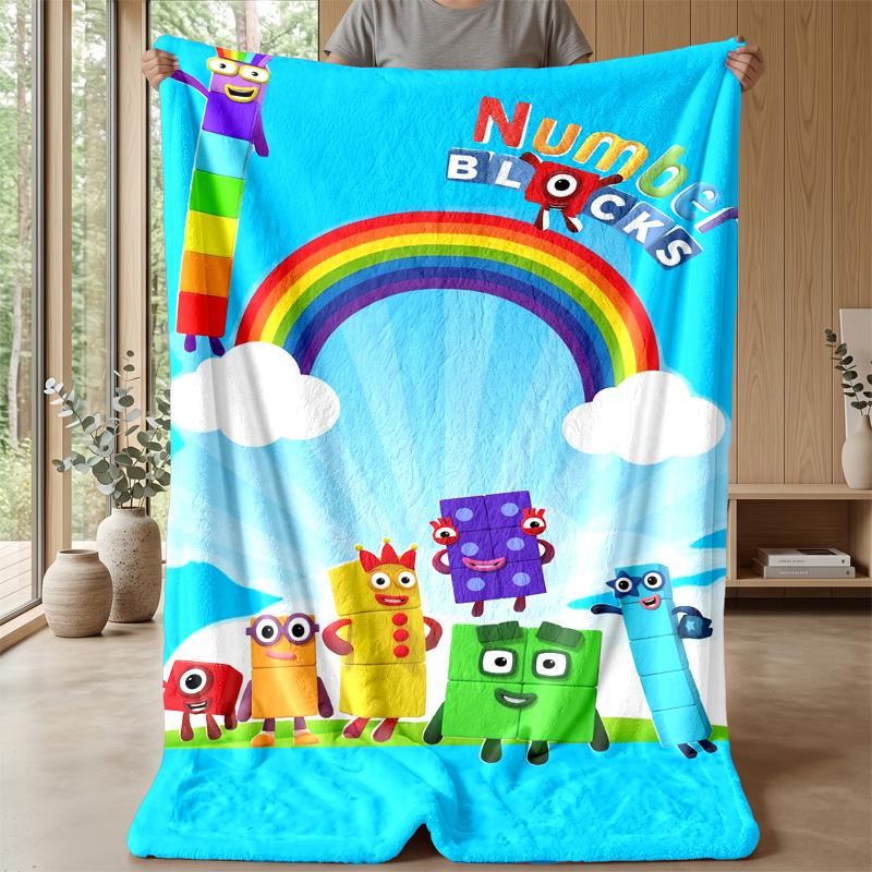 Coperta Morbida in Flanella Numberblocks, Coperta Calda e Confortevole per Camera da Letto, Divano, Uso Domestico