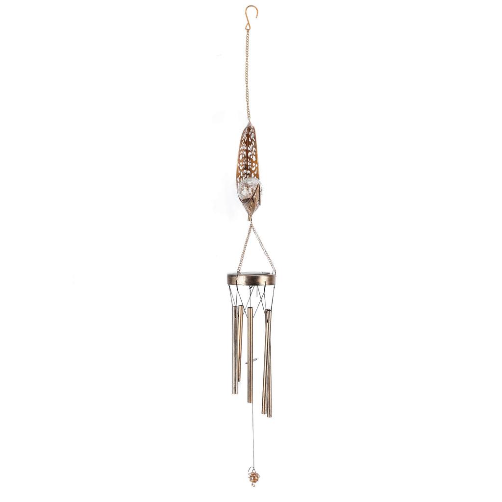 Solar Courtyard Lamp Retro Wind Chimes Pendant Ornaments Light Interior Decoration for Thanksgiving Birthday Gift