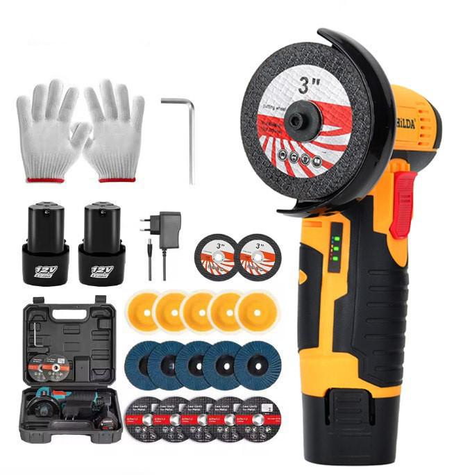 Cordless Mini Angle Grinder - Rechargeable Lithium Battery Polisher & Cutter