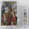 Jdj32Cute T-Totoros Shower Curtain Waterproof Polyester Fabric Paint Colorful Bath Curtains Home Bathroom Decor Curtain With3M