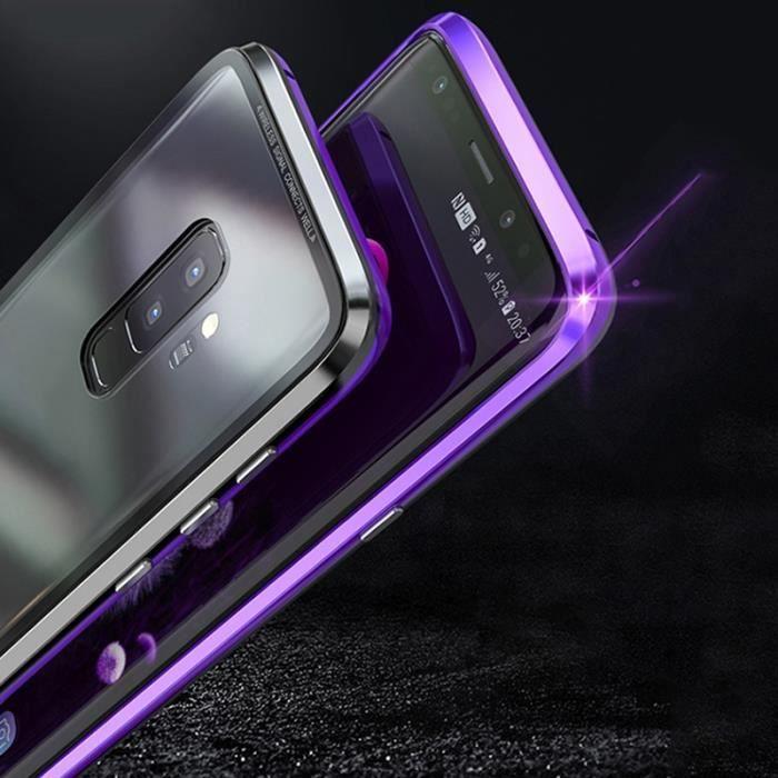 Case - Samsung - Galaxy S8 Plus - Red - Tempered Glass - Cover with Integrated Magnet