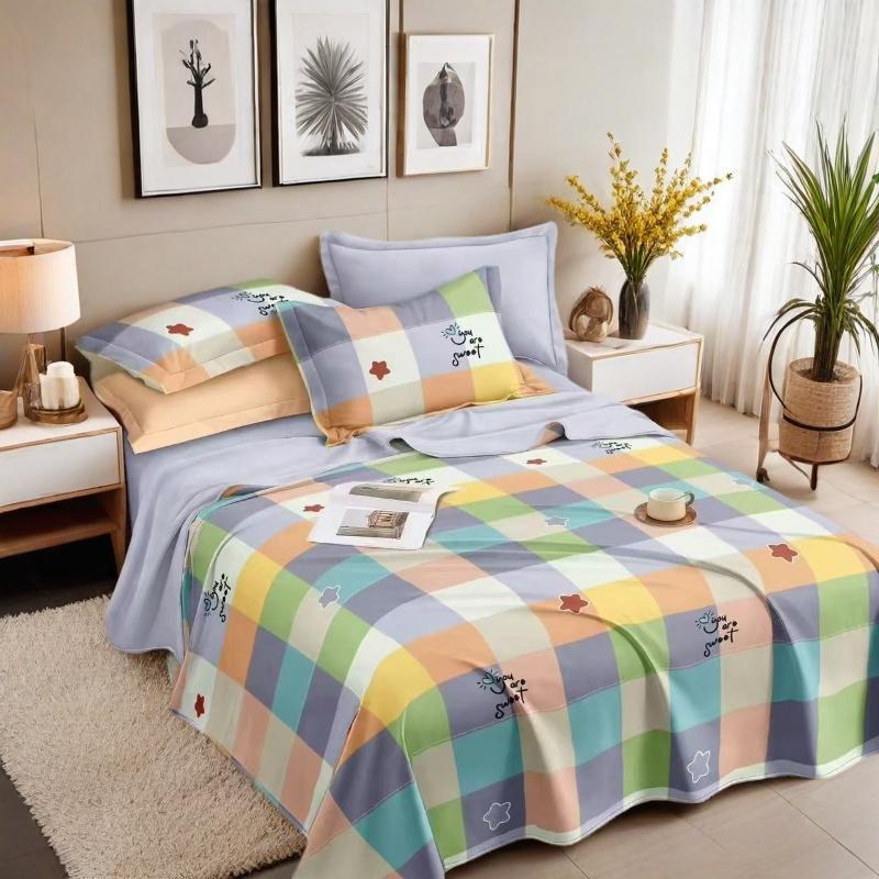 Thickened Coarse Cloth Bed Sheet - Single/Double, Dormitory Mattress Cover, Summer Mat, Old-Fashioned Style