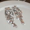GemChic Women's Earrings Cool Ear Stud Needle U-Shaped Cluster Glitter Tassel Long Earrings Birthday Christmas Jewelry Gift