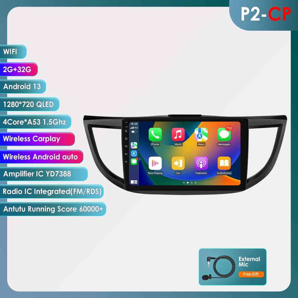 

Ossuret Car Intelligent Systems 2din Android Car Radio for Honda CR-V 4th 2012-2016 Intelligent Multimedia Video GPS Carplay Auto 4G Autoradio WIFI P2CP 4Core 2G 32G
