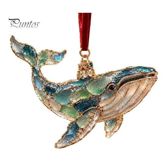 Modernes Wandbehang-Dekor Meerglas-Weihnachtsornament, Küsten-Schildkröte Walhai Oktopus Partygeschenke für Festivals Baumdekoration, Meeresinspiriert