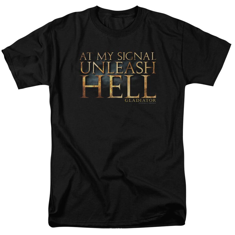 26 Gladiator Unleash Hell T Shirt Licensed Historical Movie Classic Retro Tee Black Unisex T-Shirt M