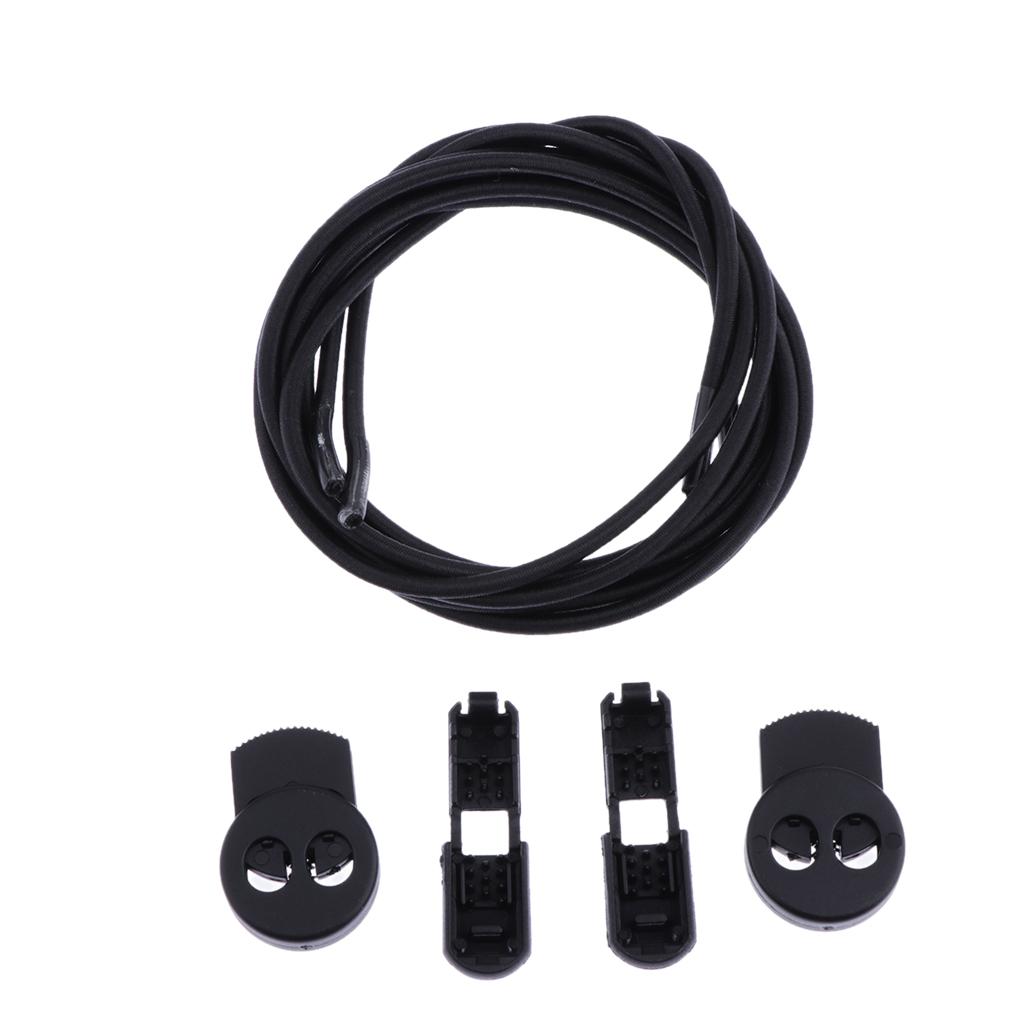 2 Pairs of Shoelaces Without Elastic Ties with Non- Buckles for Sports Shoes