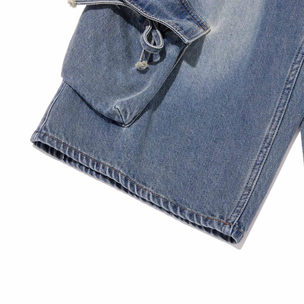 KIRSH Cargo Bermuda Denim Pants [Blue]