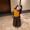 Girls 3-Piece Outfit Set Sweater Vest Long Sleeve Top Wide Leg Pants Casual Toddler Clothes