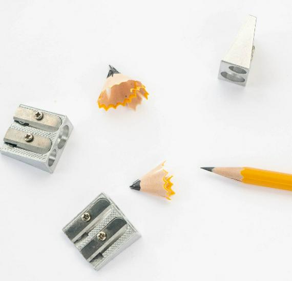 Aluminum Alloy Portable Pencil Sharpener with Double and Single Hole Design