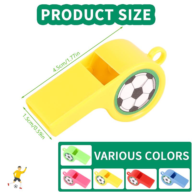 24Pcs Colorful Soccer Whistles Kids Football Birthday Party Favors Goodies Bag Pinata Filler Toys Boy Girl Christmas Gifts