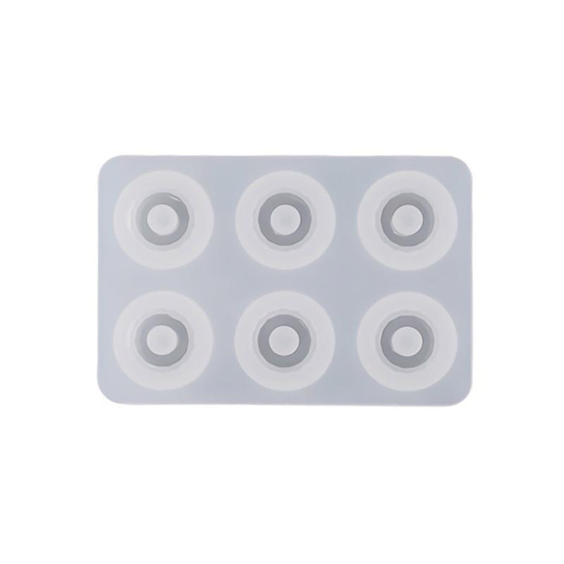 Resin Beads Molds with Hole Silicone Resin Epoxy Molds for Cabochon Gemstone Pendant Earrings Jewelry Casting Molds
